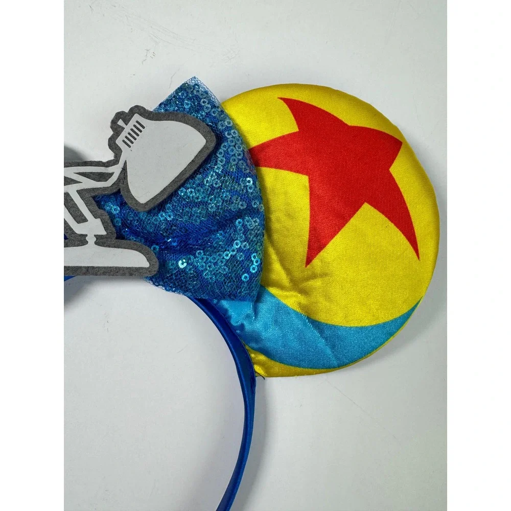 Disney Pixar Luxo Lamp Ball Mickey Ear Headband Blue Sequin Bow Lamp 167209-SAM
